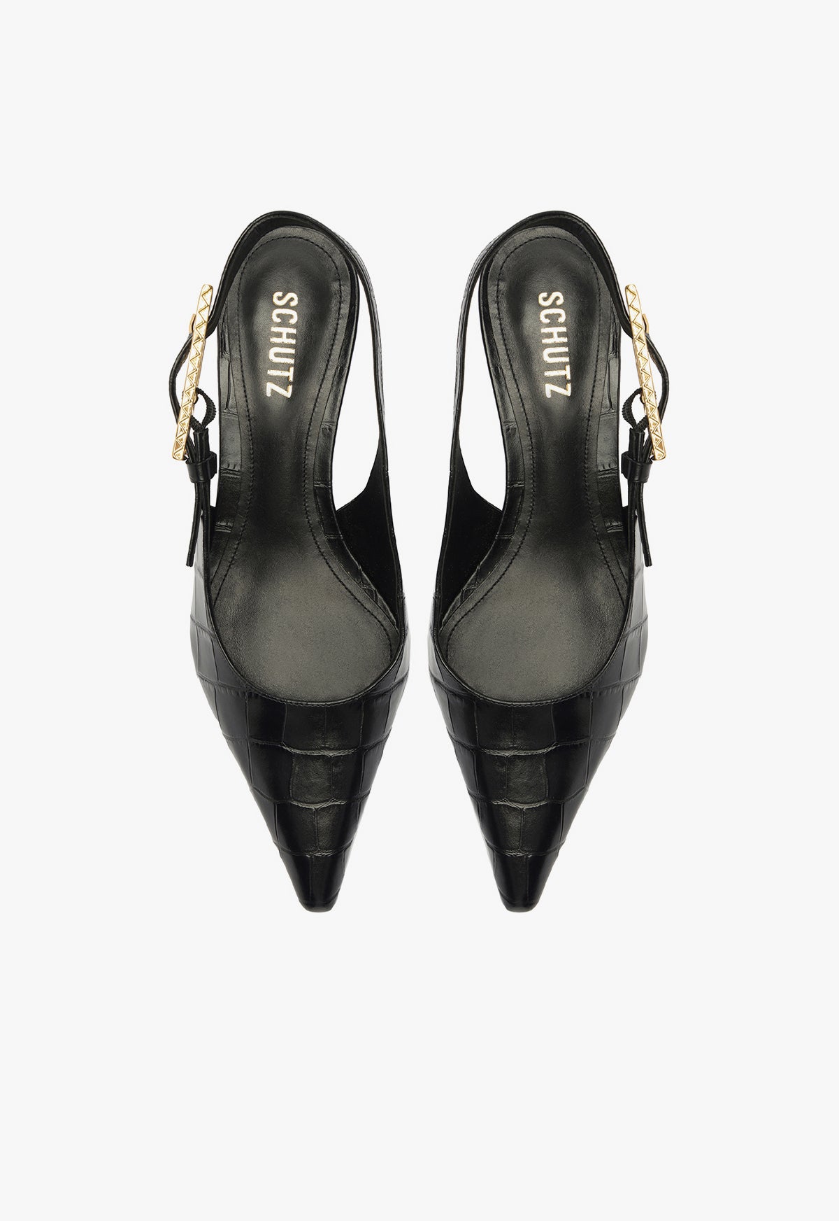 Ciara Crocodile Embossed Leather Pump Women's Mid Heel Shoes - Fashionable Office Work & Party Dress Pumps (Style F24, Product Code S2205200010001) - Perfect for Business Meetings, Weddings and Evening Events
