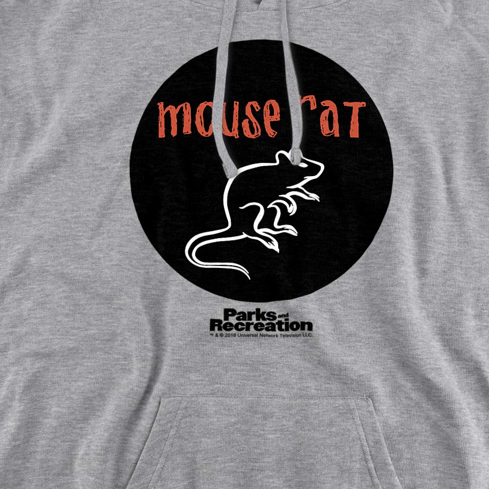 Mouse Rat Circle Pullover Hoodie - Parks & Recreation Inspired XXL Hooded Sweatshirt | Casual Wear, Fan Merch, Gift for TV Show Lovers