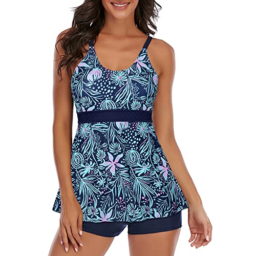 Blue Red Floral