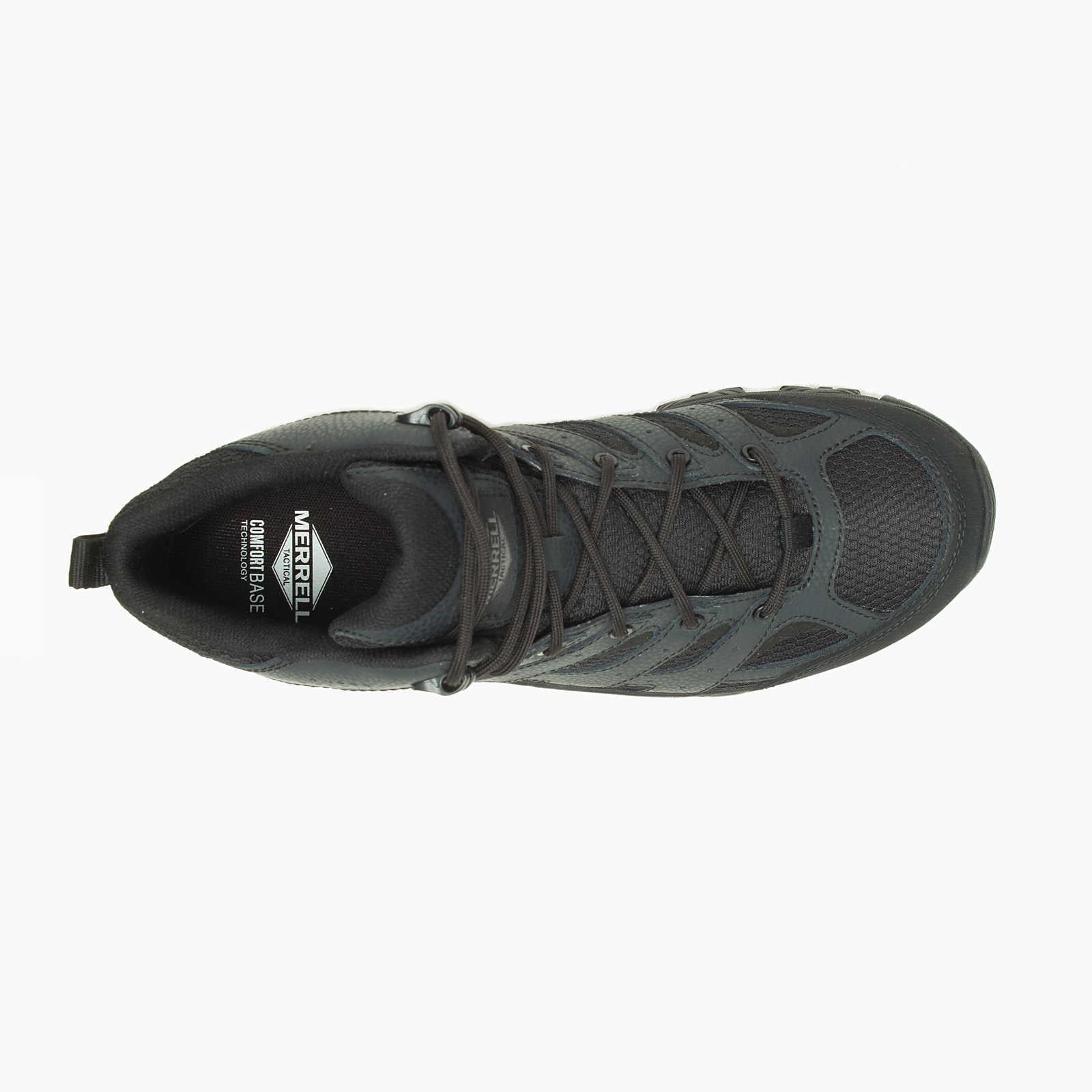 Moab 3 Mid Men's Tactical Work Boots WP Waterproof - Durable Black Military Boots for Hiking, Construction & Outdoor Work