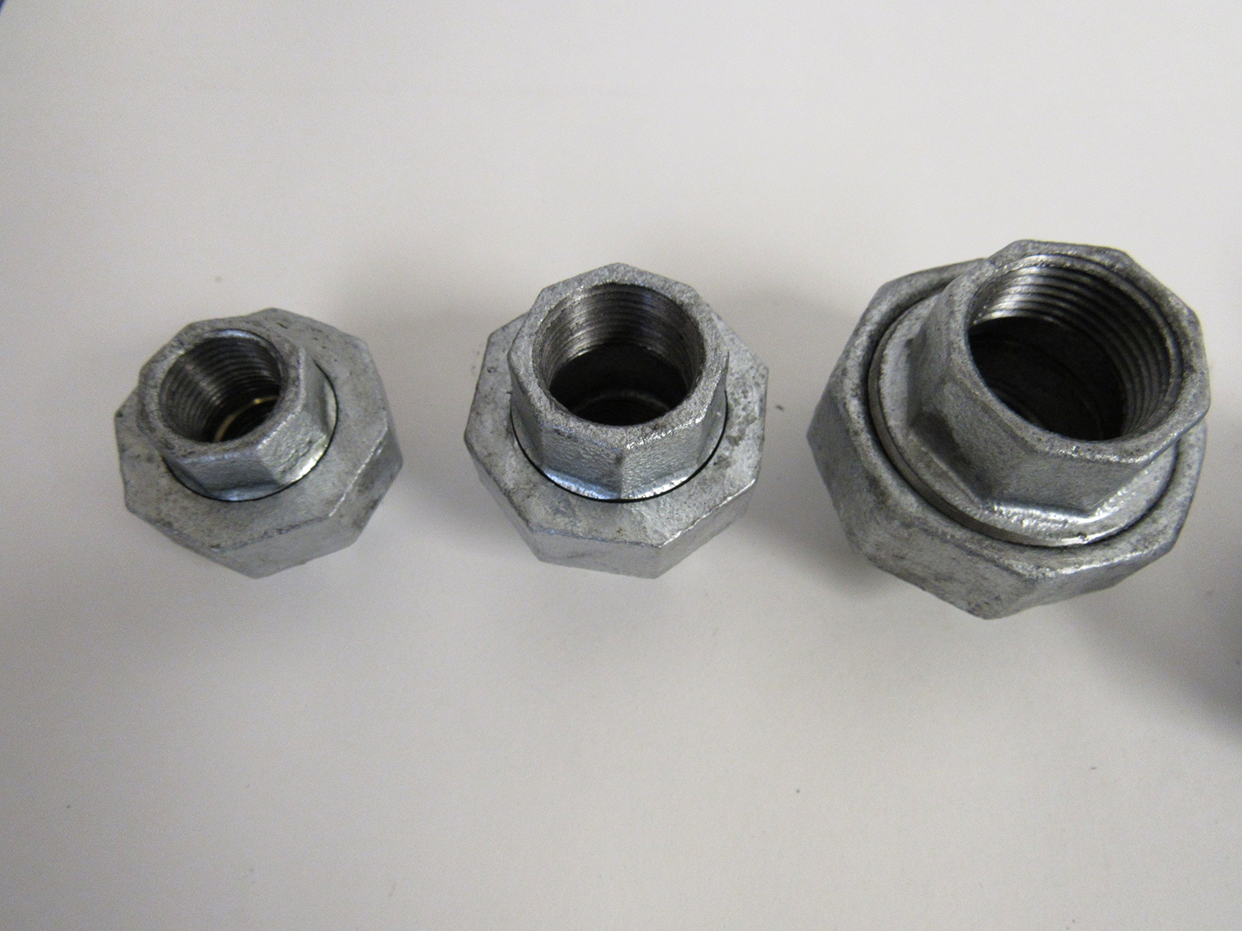 4 Inch Galvanized Malleable Iron Union Pipe Fitting - 150# Pressure Rating - For Plumbing, HVAC, and Industrial Pipe Connections