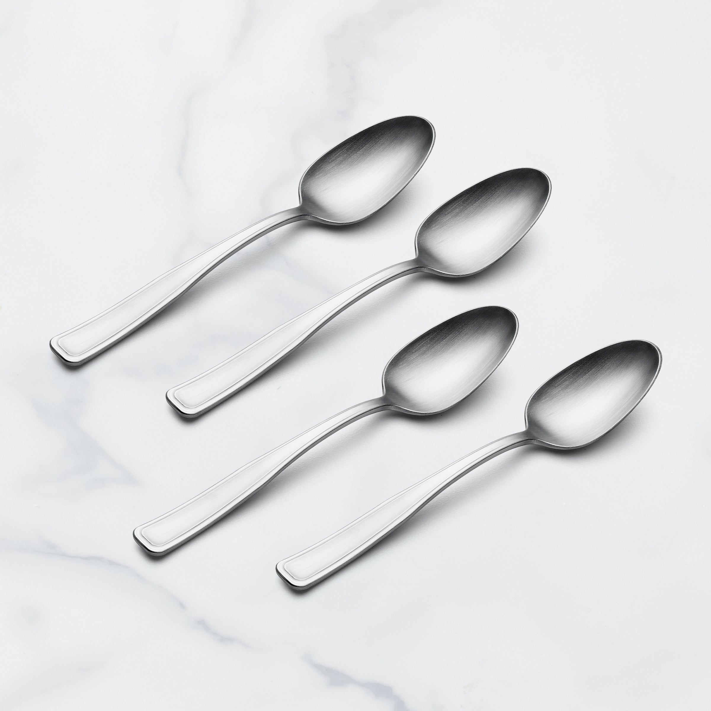 Reid 4-Piece Satin Dinner Spoon Set - Elegant Stainless Steel Flatware for Fine Dining & Formal Occasions