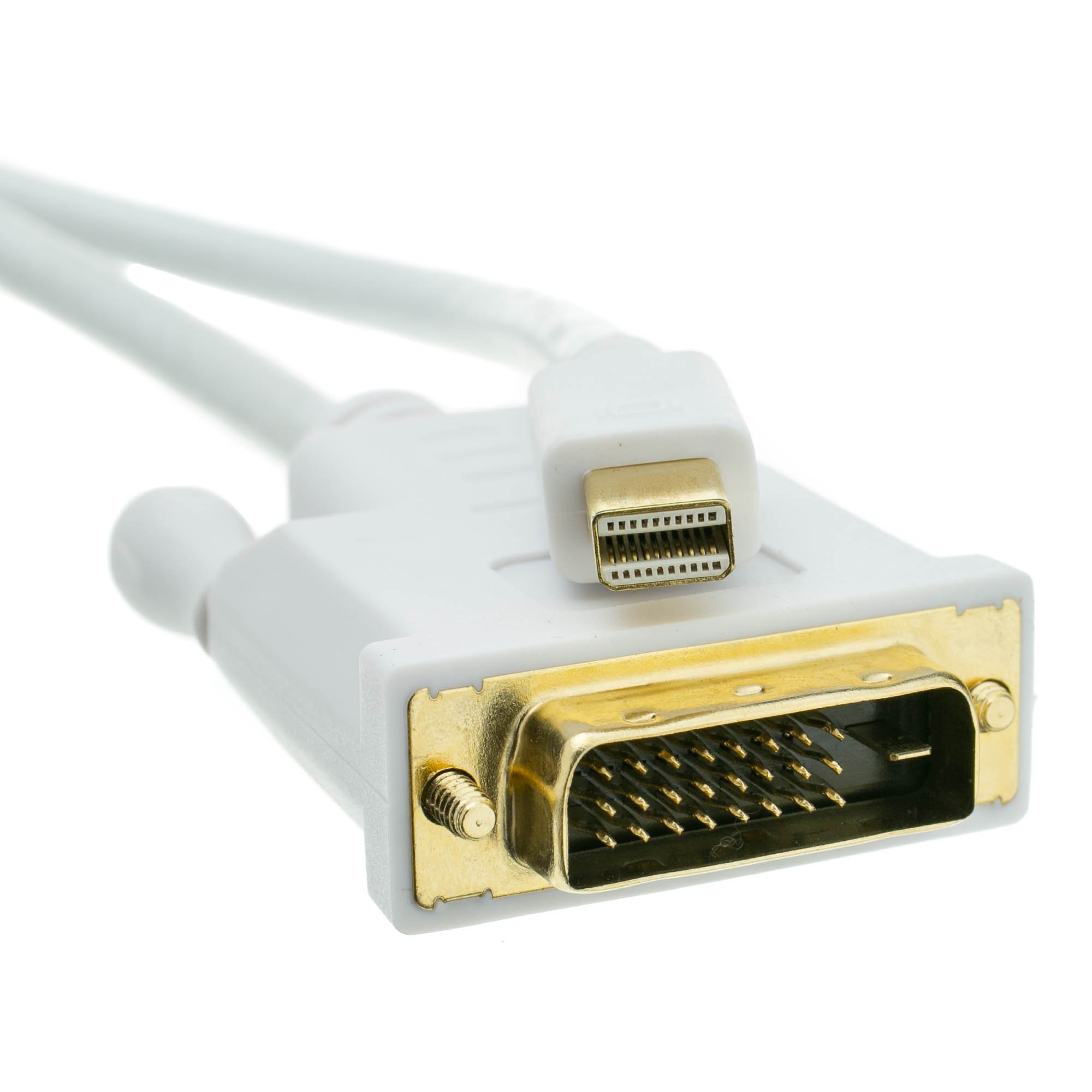 QualConnect Mini DisplayPort to DVI Video Cable - 10ft Gold-Plated Connectors for MacBook Pro, iMac, PC - High-Speed Digital Video Transmission for Home Office, Gaming & Multimedia Setup