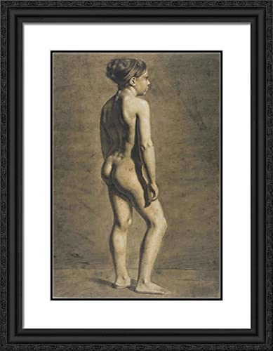 Black Ornate Wood Frame with Double Matting
