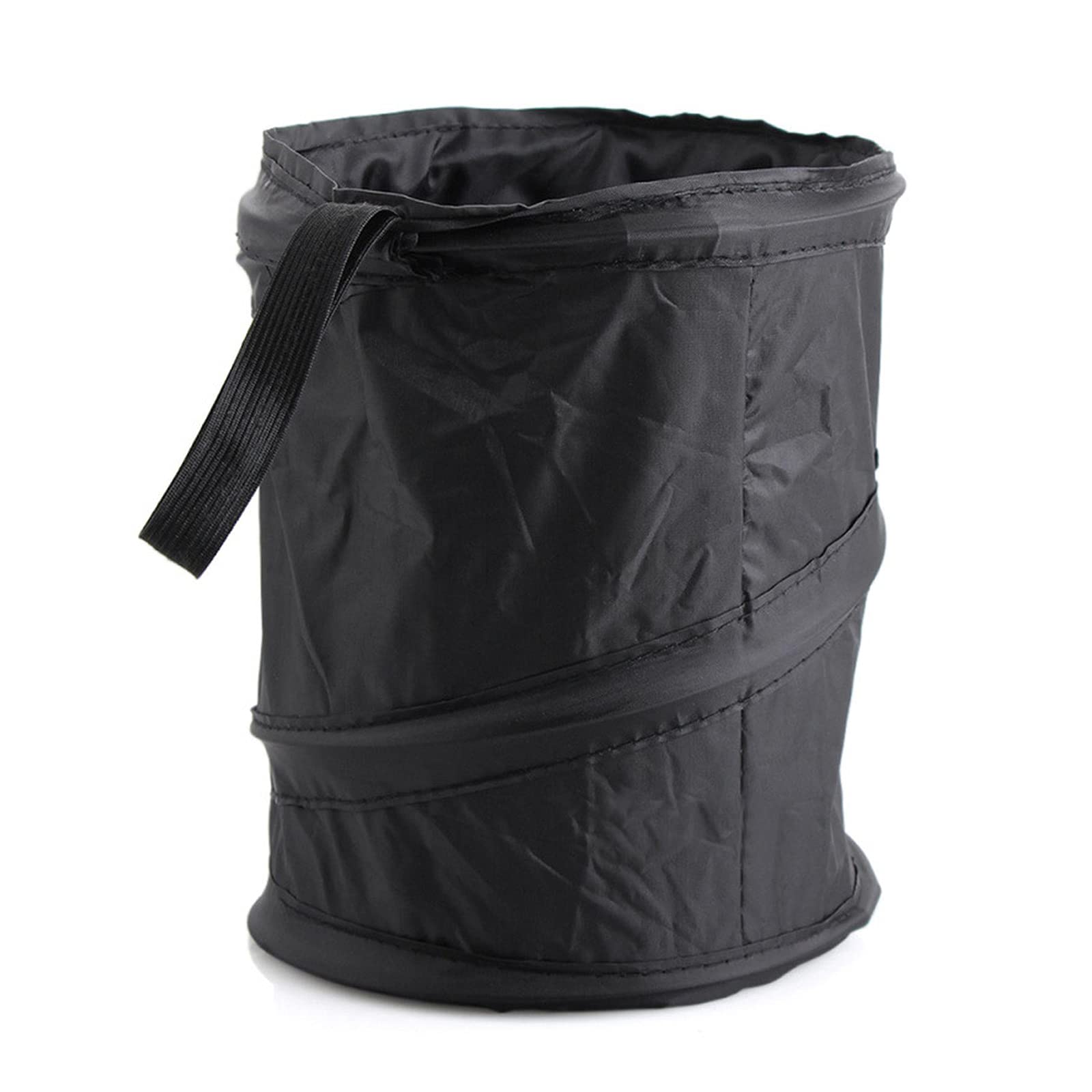 Foldable Car Trash Can - Black Multi-Function Seat Back Storage for Road Trips