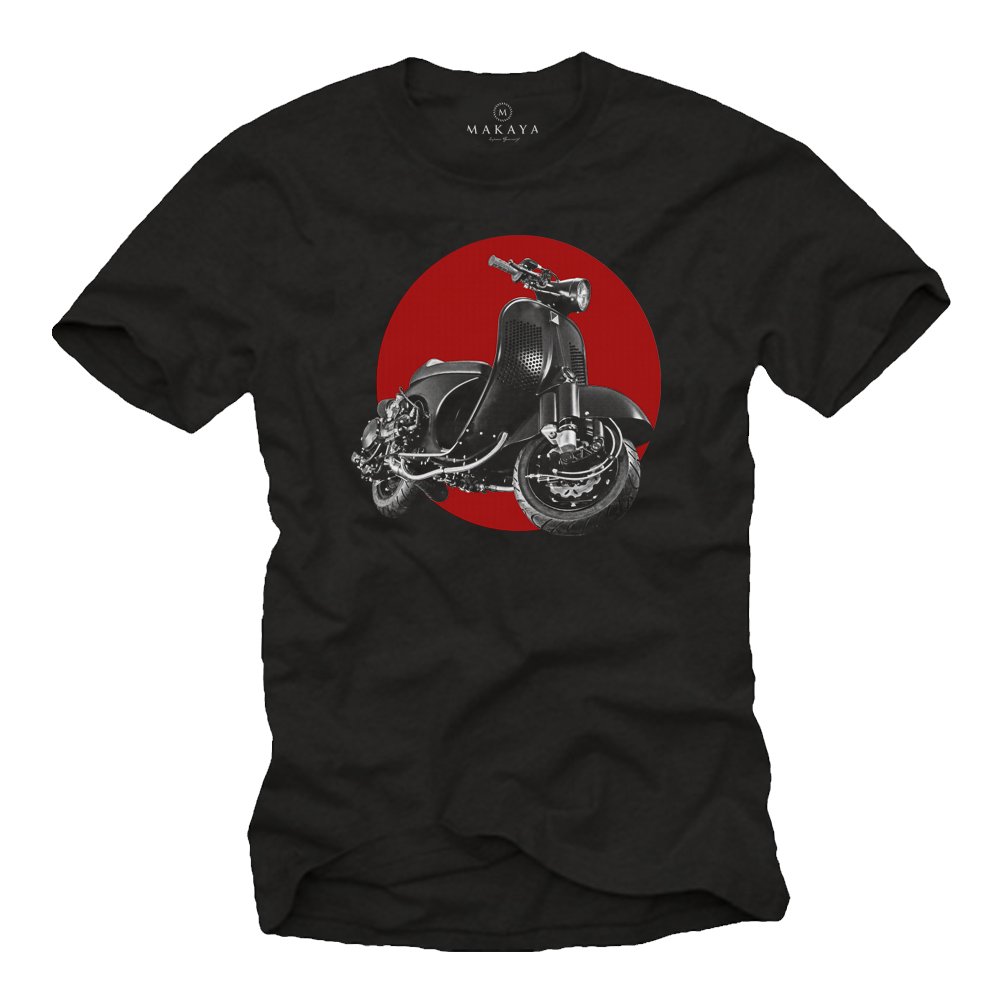 MAKAYA Scooter Gifts & Accessories - Vintage Retro Tuning Graphic T-Shirt for Men - Cool Motorcycle Enthusiast Gift & Casual Streetwear