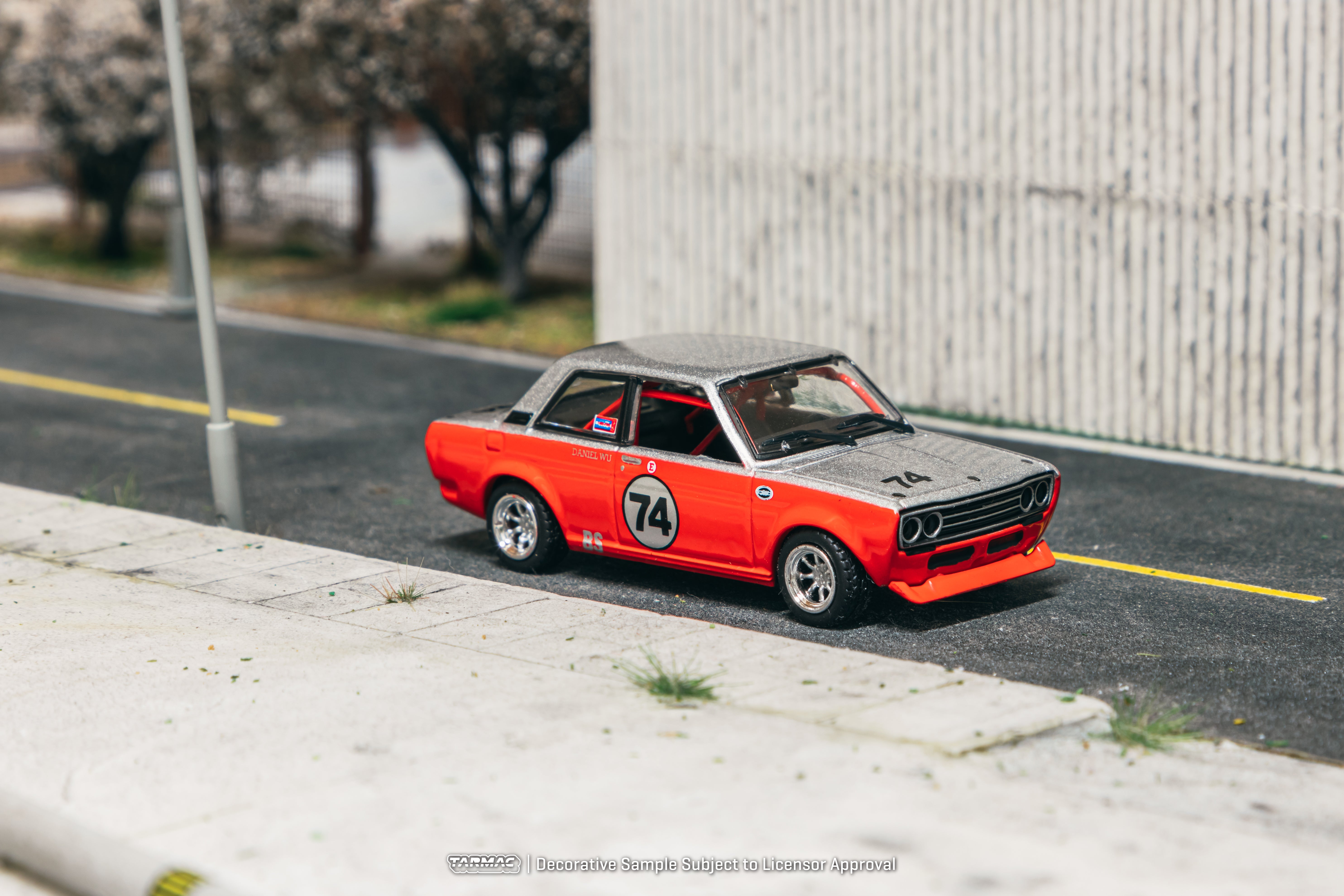 Tarmac Works 1/64 Scale Datsun 510 Trans Am B Sedan 2.5 Challenge 2023 Daniel Wu Diecast Model Car - Collectible Hobby64 for Display & Racing Scenes