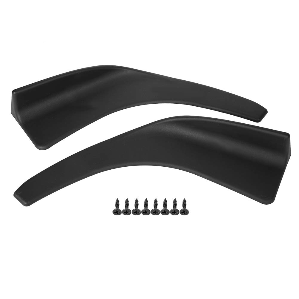Universal Car ABS Front Bumper Lip Splitter - 1 Pair Black Body Spoiler & Canard for Enhanced Aerodynamics | Perfect for Sports Cars & Performance Vehicle Modifications