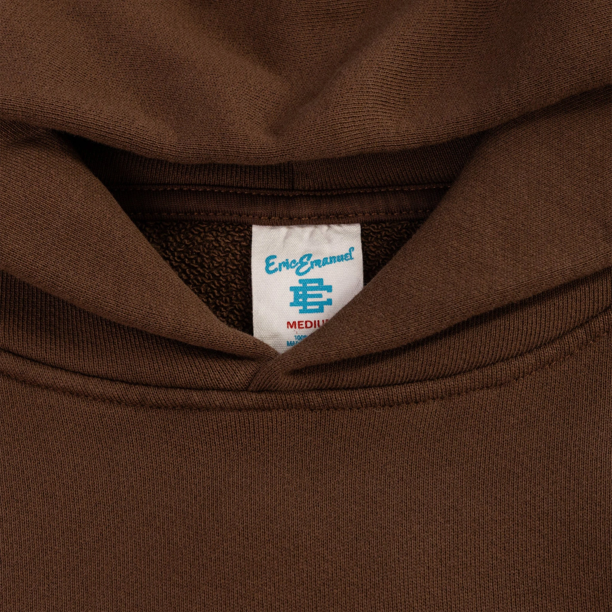 Eric Emanuel EE Basic Brown White Hoodie - Men's Casual Pullover Sweatshirt for Streetwear & Loungewear | Perfect for Gym, Travel & Everyday Wear
