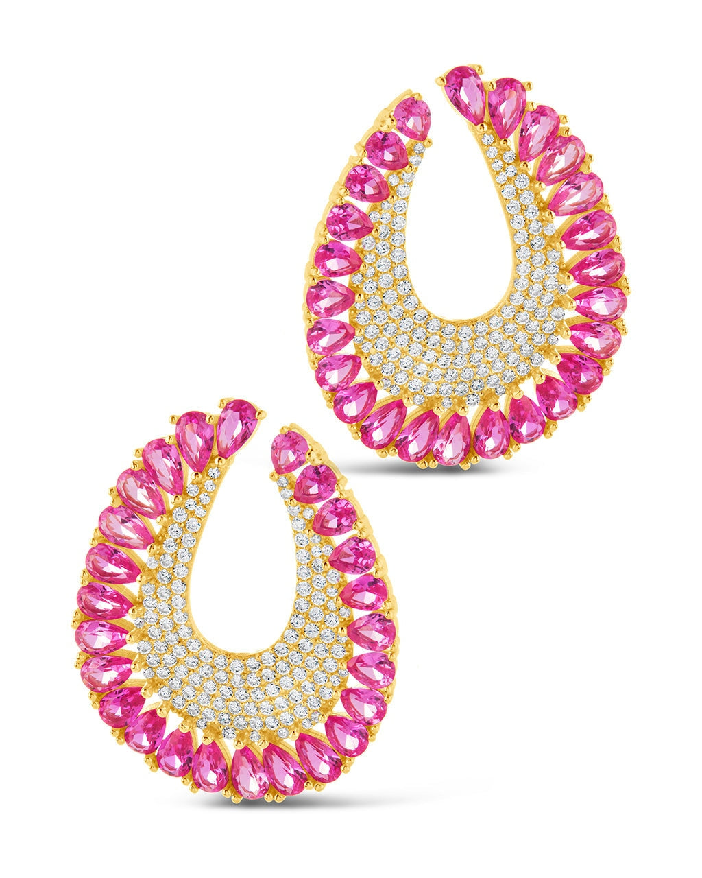 Maria Elena CZ Statement Stud Earrings - Elegant Cubic Zirconia Studs for Women, Perfect for Parties, Weddings & Everyday Wear