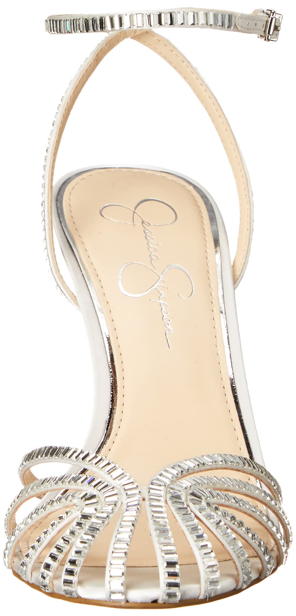 Jessica Simpson Women's Jileta Shimmer Adjustable Dress Heels - Comfortable & Stylish High Heels for Weddings, Parties & Evening Events | Size 6-11 Available