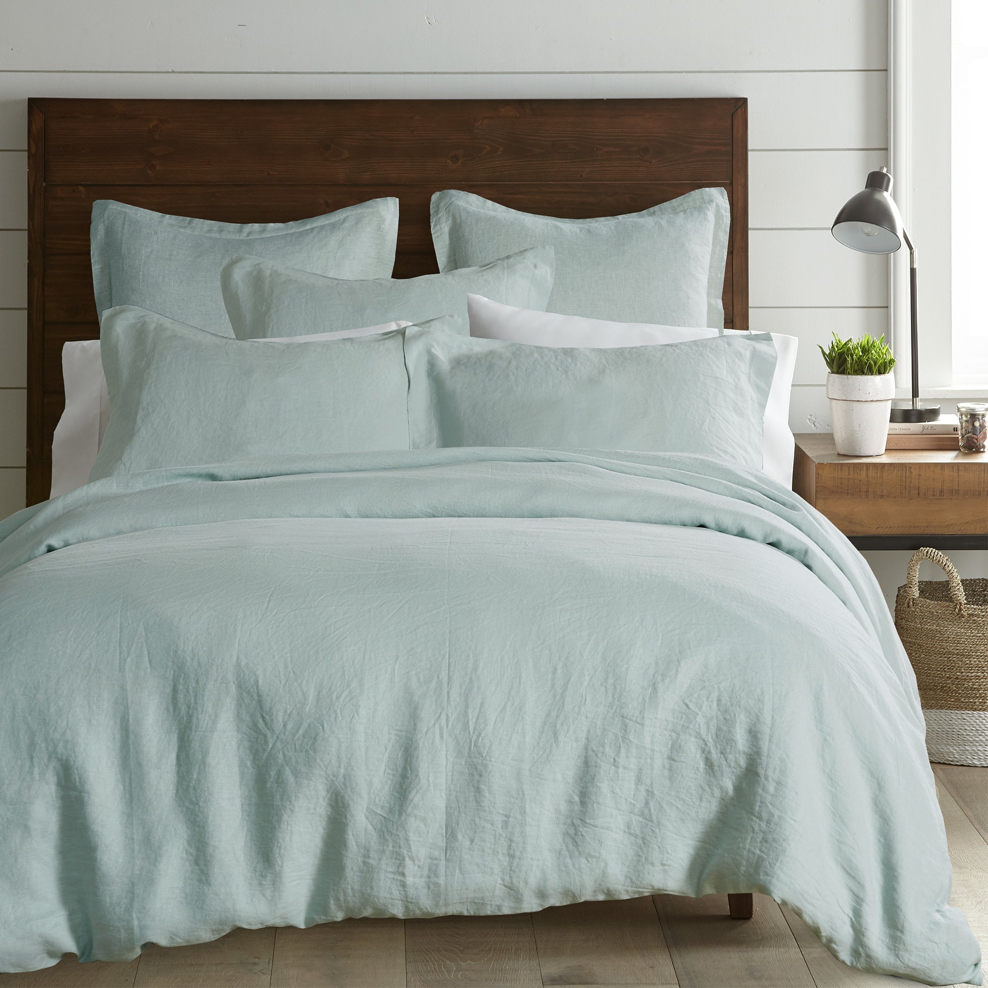 Premium Washed Linen Duvet Cover Set - Breathable & Soft 100% Natural Flax Fabric - Queen Size Bedding for Summer & All Seasons - Perfect for Cozy Bedrooms, Guest Rooms & Vacation Homes