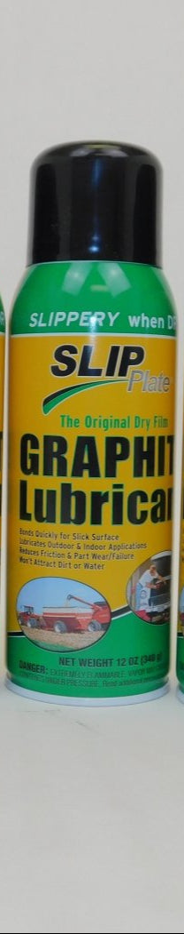 12oz Slip Plate Graphite Lubricant Spray Can - Single Pack - High-Performance Dry Lubricant for Locks, Hinges, Chains & Industrial Machinery