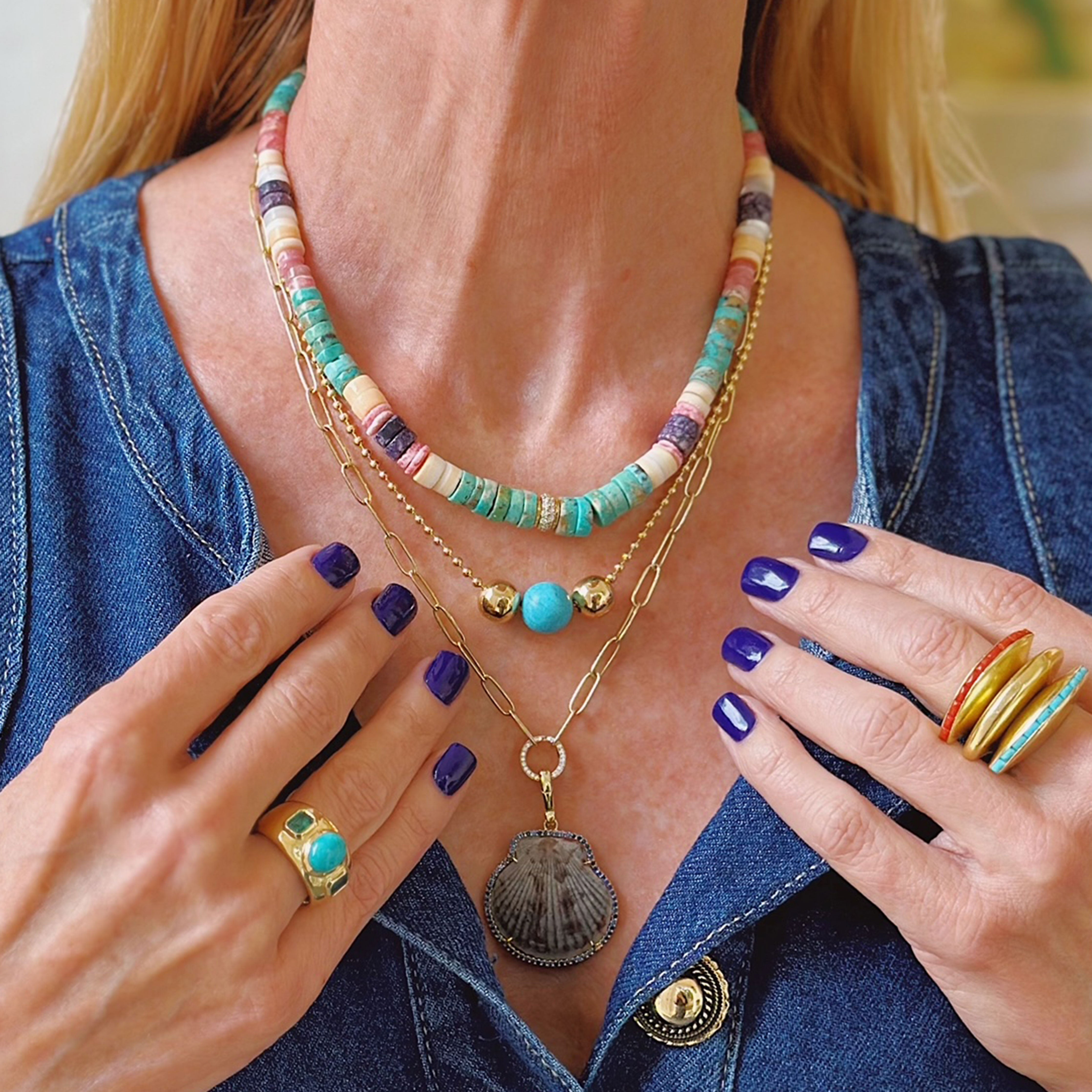 Jenna Blake Emerald & Turquoise 3-Stone Ring - Elegant Birthstone Jewelry for Women | Perfect for Weddings, Anniversaries & Special Occasions
