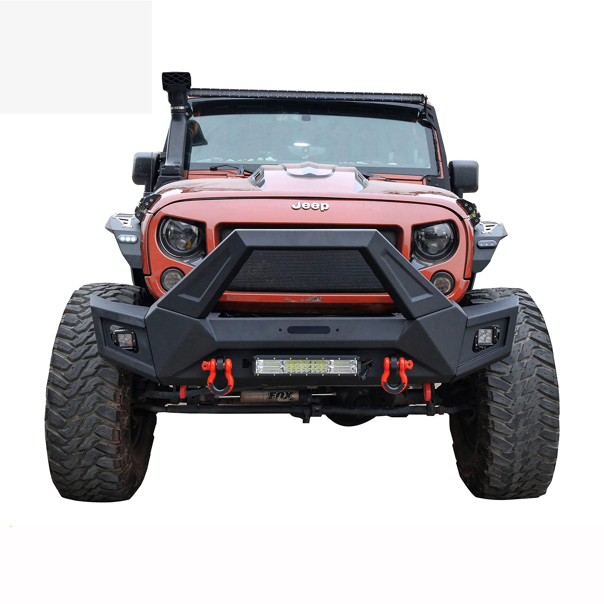NIXON OFFROAD Heavy Duty Front Bumper for 2007-2018 Jeep Wrangler JK/JKU - Winch Ready with LED Light Mounts | Off-Road Adventure & Rock Crawling Replacement Accessories