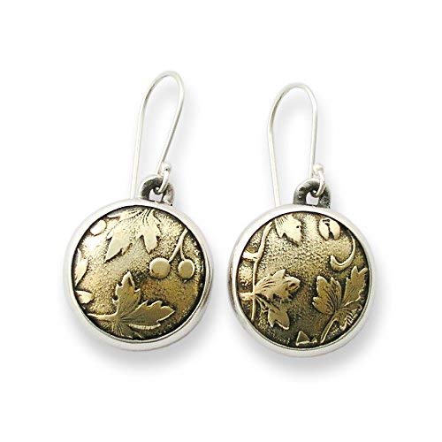 Elegant Dangle Round Earrings with Leaves Pattern - Boho Chic Jewelry for Women | Perfect for Parties, Weddings & Everyday Wear