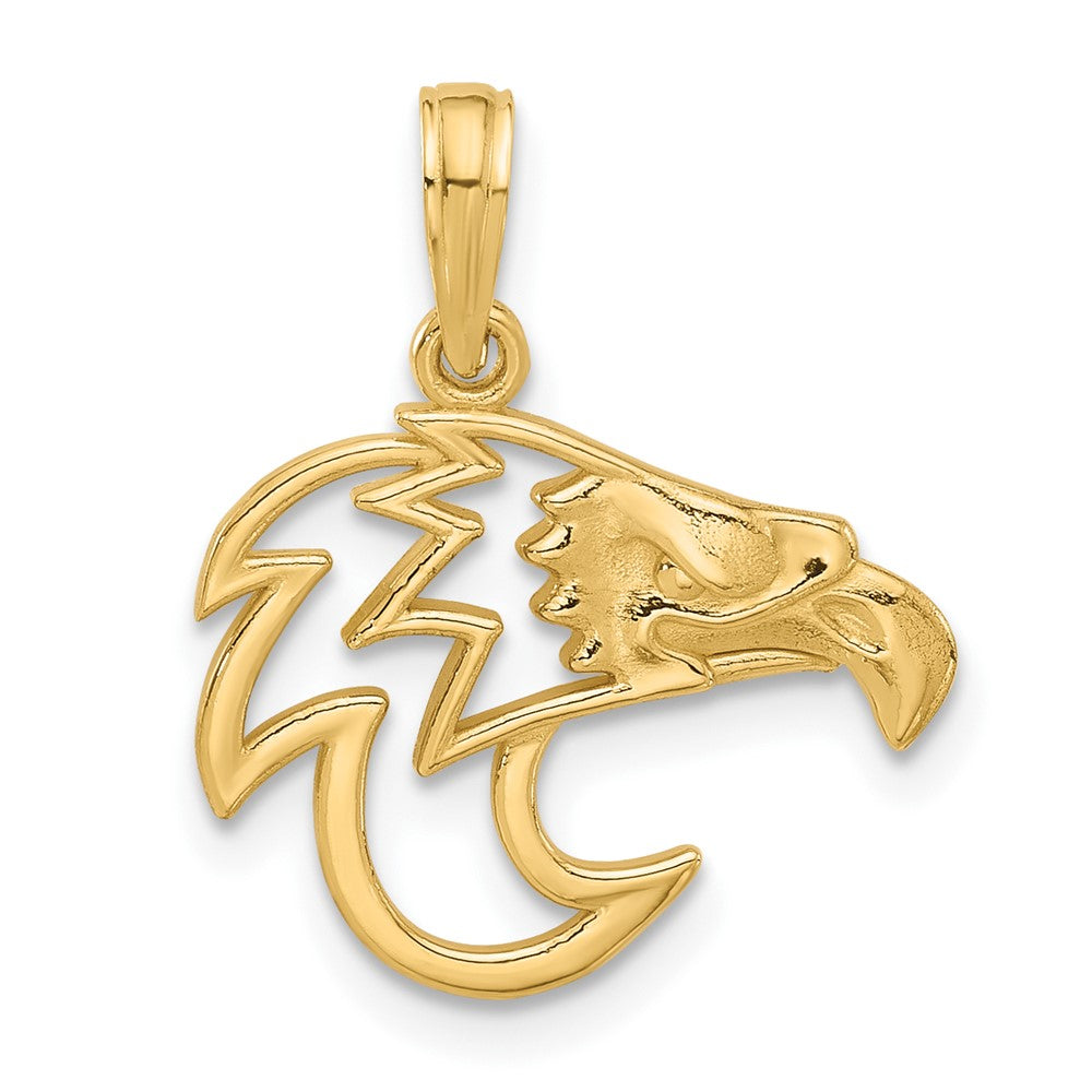 Gold Eagle Head Cut Out Pendant Necklace - Model D5436 | Stylish Jewelry for Men & Women, Perfect for Gifts, Parties, and Everyday Wear