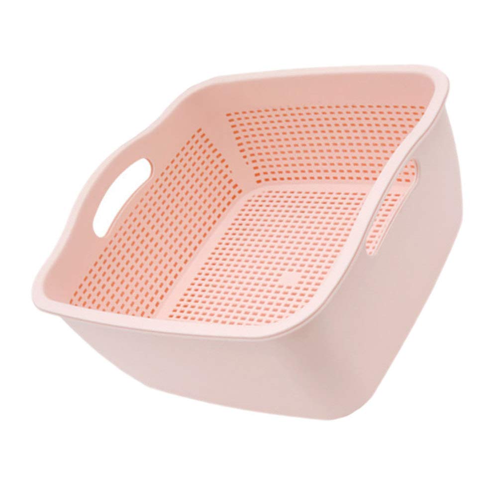 Double-Layer Kitchen Colander Strainer - Fruit & Vegetable Washing Basket with Drain Storage for Home, Bar & Kitchen Use | Perfect for Washing Produce, Draining Pasta & Organizing Kitchen Essentials