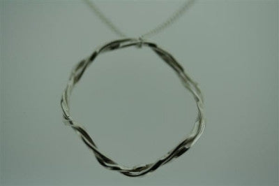 Double Twist Buckle Pendant Necklace - 55cm Link Chain for Women, Layered Jewelry for Casual & Formal Wear - Perfect for Everyday Style & Special Occasions