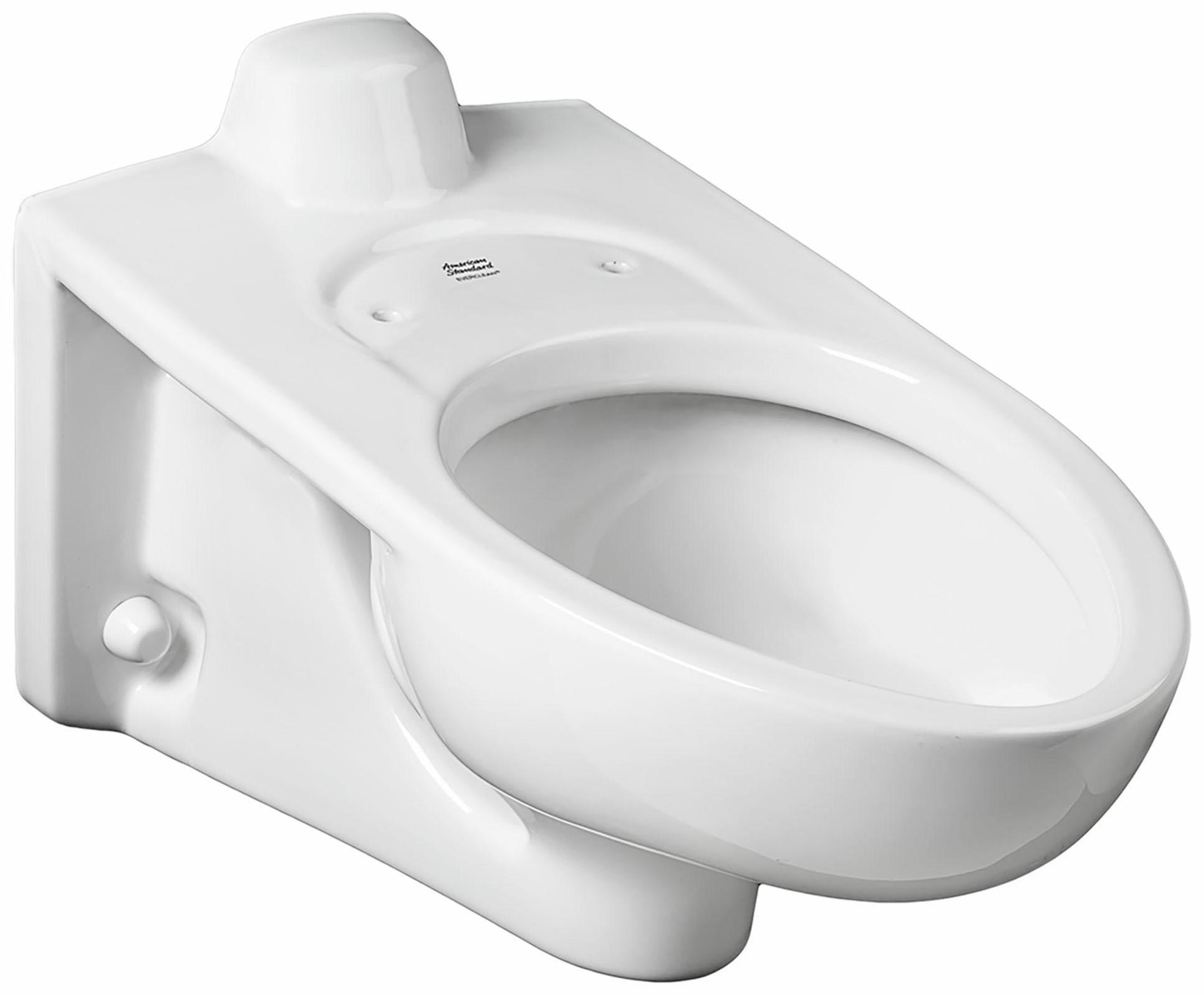 American Standard Afwall Wall Hung Elongated Toilet Bowl - White (Model 3353101.020) | Modern Space-Saving Design for Small Bathrooms & Commercial Restrooms