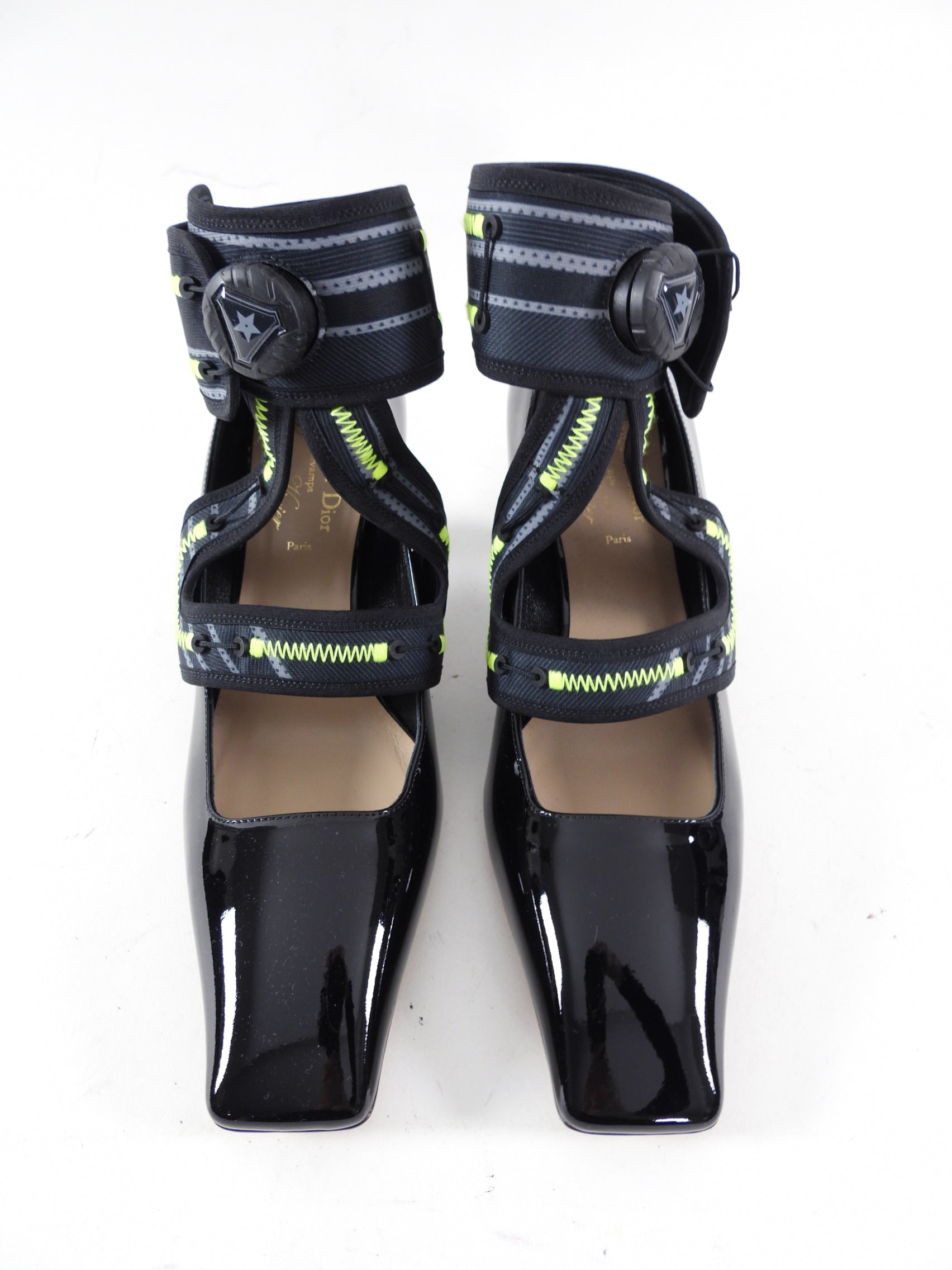 Christian Dior x Roger Vivier Limited Edition Patent Leather Tech Mule Shoe Size 40 / 9 - Luxury Designer Slides for Women, Perfect for Casual Outings & Special Occasions