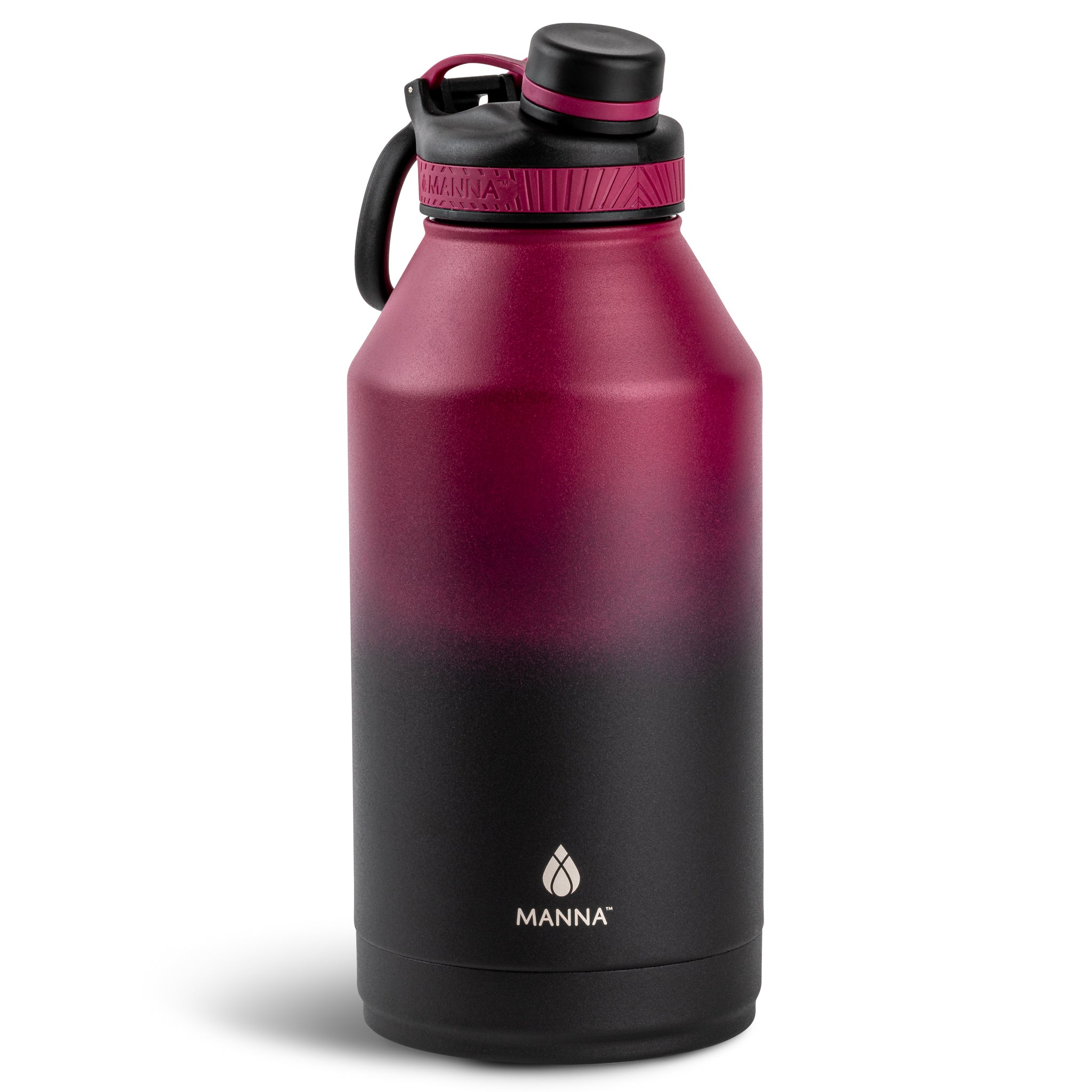 64oz Saratoga Glass Water Bottle with Straw Lid - BPA Free, Leak Proof, Insulated Stainless Steel for Hot & Cold Drinks - Perfect for Gym, Hiking, Office & Travel