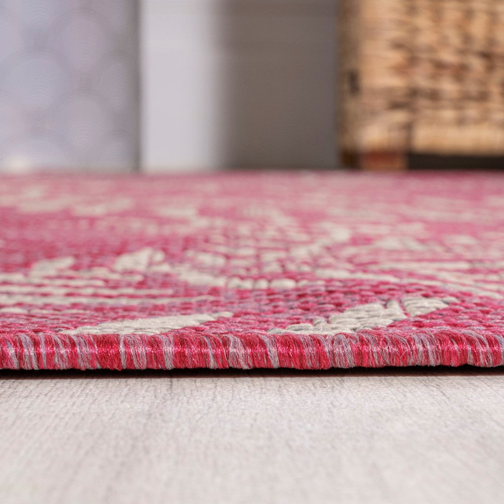 Nevis Palm Frond Indoor Outdoor Area Rug - Natural Fiber Floor Mat for Living Room, Bedroom, Patio & Beach House Decor