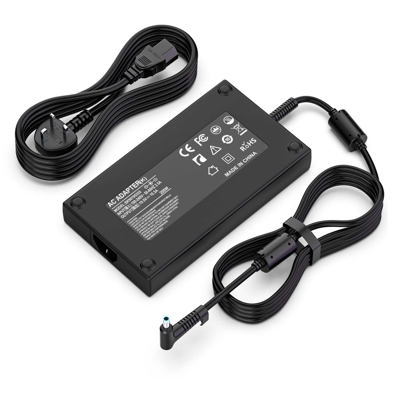 HP 200W 19.5V 10.3A Laptop Charger Power Adapter for HP Omen 15/17, Envy 15/17, Pavilion Gaming 15/16/17, ZBook Fury/Create/Studio 15/17 G3-G8 - TPN-LA21 TPN-DA10 ADP-200HB B [4.5*3mm] - Perfect for Gaming, Work & Travel