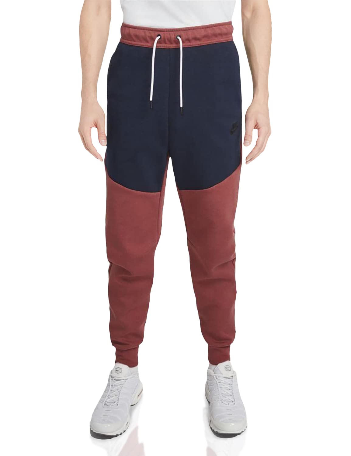 Nike Men's Tech Fleece Joggers - Lightweight Fleece Pants for Running, Gym & Lounge (Cedar/Obsidian/Black, Small) | Comfortable Athletic Sweatpants for Workouts & Casual Wear