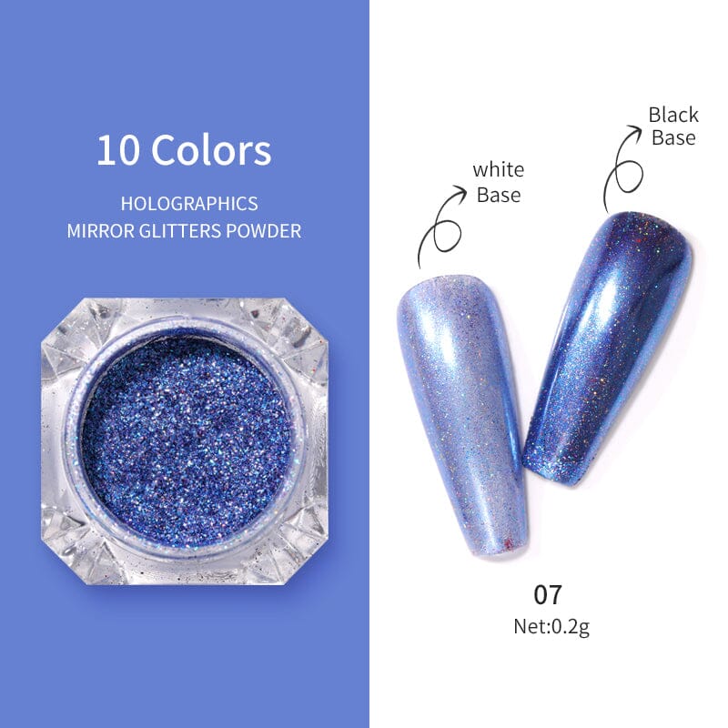 Iridescent Mirror Powder - Shimmering Cosmetic Glitter for Face, Body & Nails | Perfect for Makeup, Festival Looks & DIY Crafts