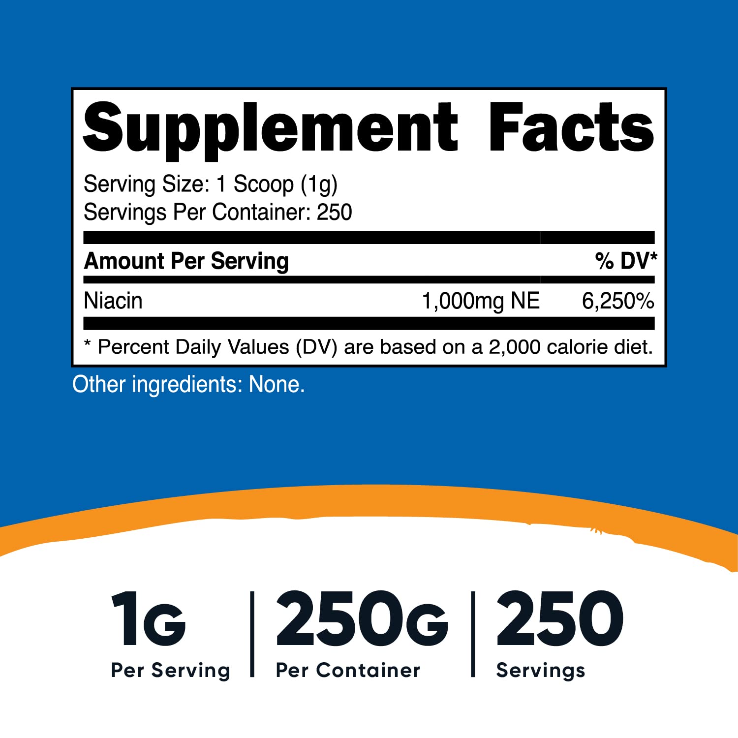 Nutricost Niacin Vitamin B3 Powder 250G (3 Pack) - 750 Grams - 1G Per Serving - Pure Niacin Powder Supplement for Energy, Skin & Heart Health - Perfect for Smoothies, Shakes & Baking