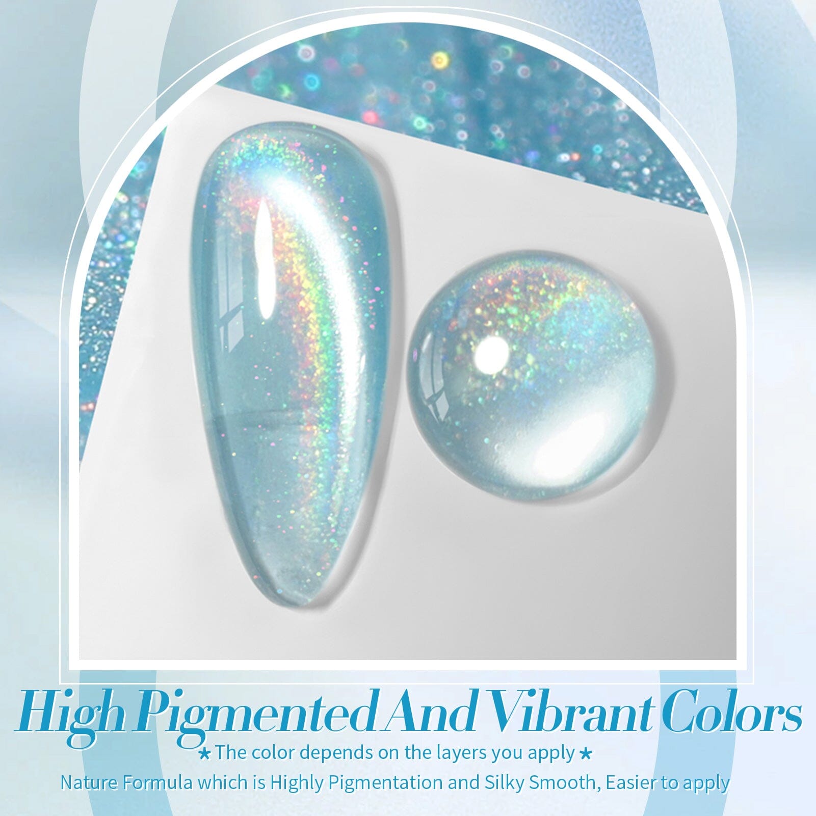 BORN PRETTY 15ml Rainbow Glass Cat Magnetic Gel Nail Polish with Fairy Dust - Long Lasting & High Shine for Nail Art, DIY Manicures & Professional Salon Use