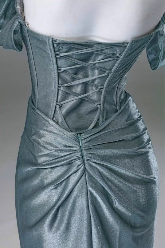 Elegant Mermaid Satin Evening Dress for Women - Long Formal Gown for Prom, Graduation, Wedding Guest - J6501 | Perfect for Special Occasions & Red Carpet Events