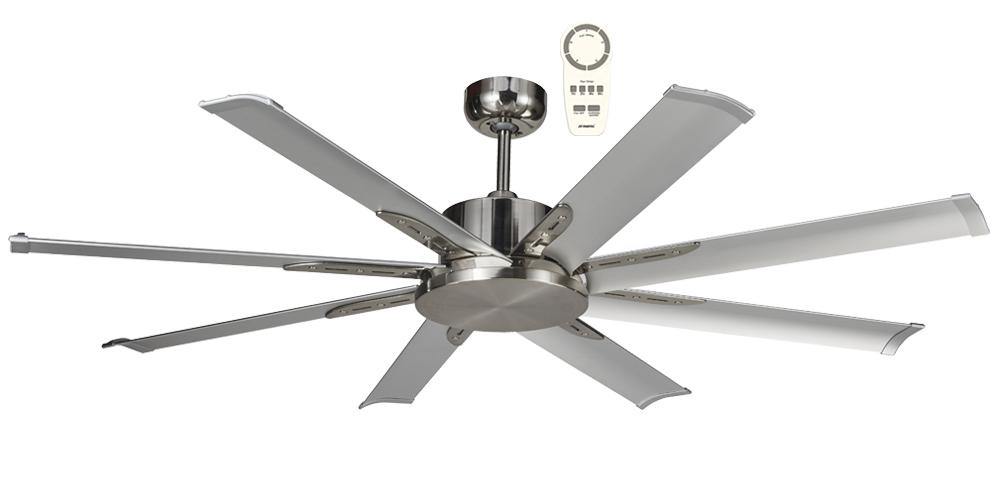 Albatross Mini 65 DC Ceiling Fan with Remote Control - Brushed Nickel Finish - Energy Efficient Quiet Motor - Perfect for Bedroom, Living Room, and Office Spaces