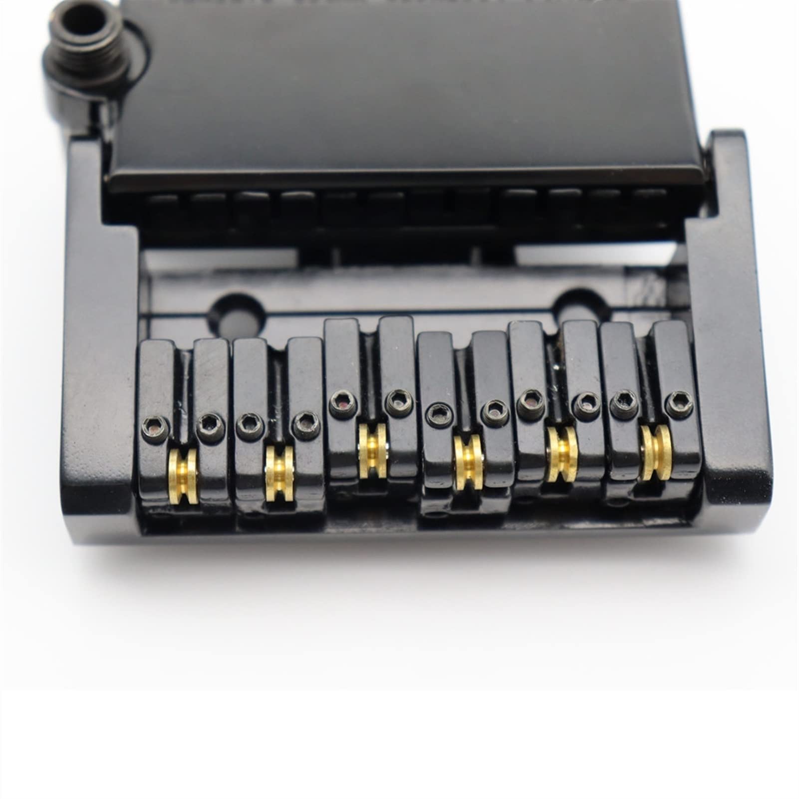 6 String Headless Electric Guitar Bridge Tailpiece Roller Saddle Set - Black | Perfect for Guitar Upgrades & DIY Repairs