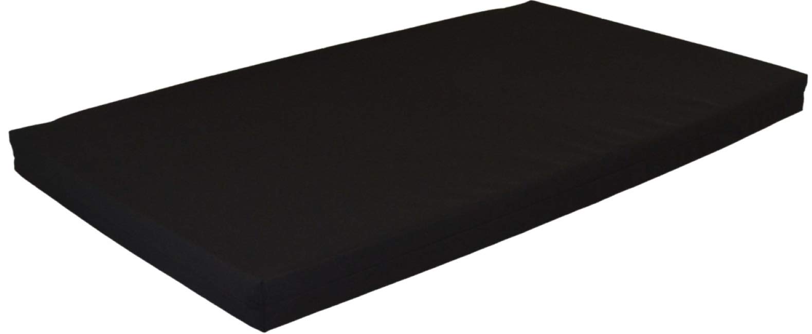 4' Swing Bed Cushion - 4 Inch Thick Black Outdoor Furniture Cushion - Waterproof & Weather Resistant - Perfect for Porch, Patio, and Backyard Relaxation