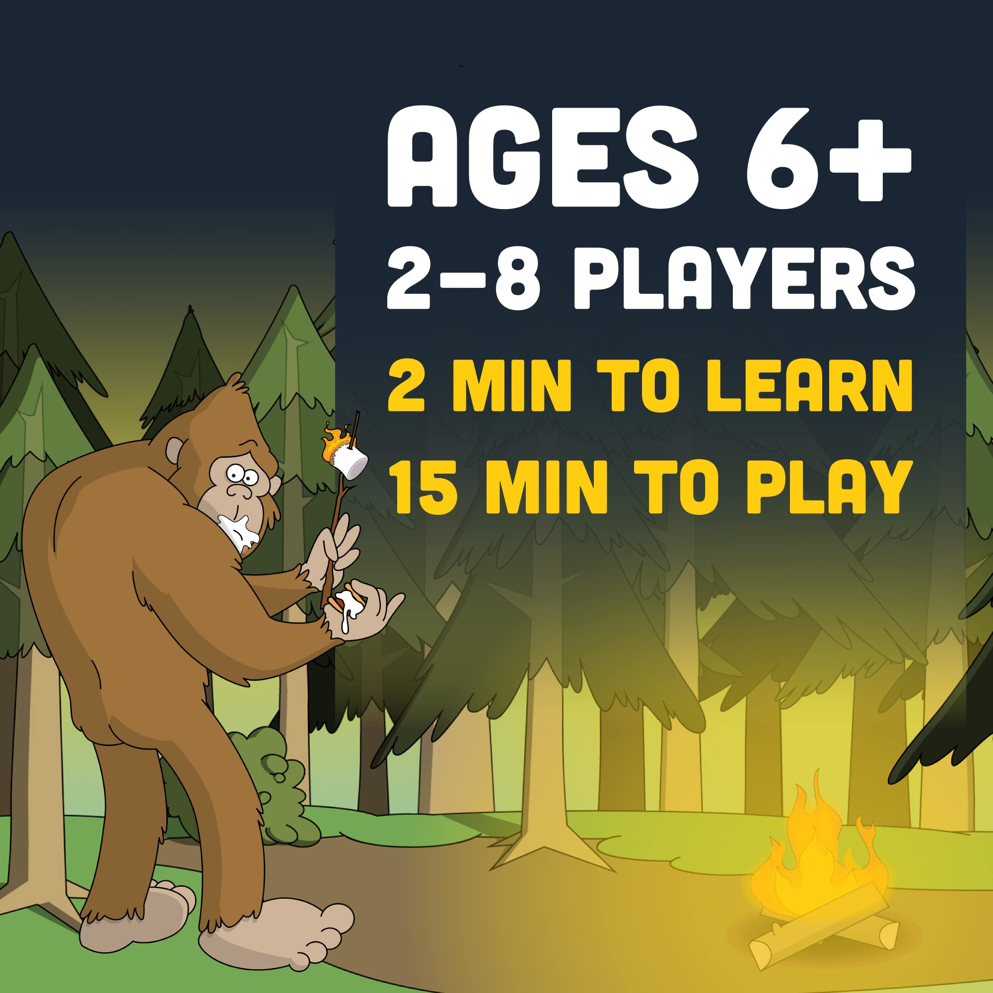 Big Discoveries Camping with Sasquatch 128-Count Family Card Game - Fun Rummy & Slapjack for Kids, Teens & Adults | Perfect for Camping Trips, Family Game Nights & Outdoor Adventures
