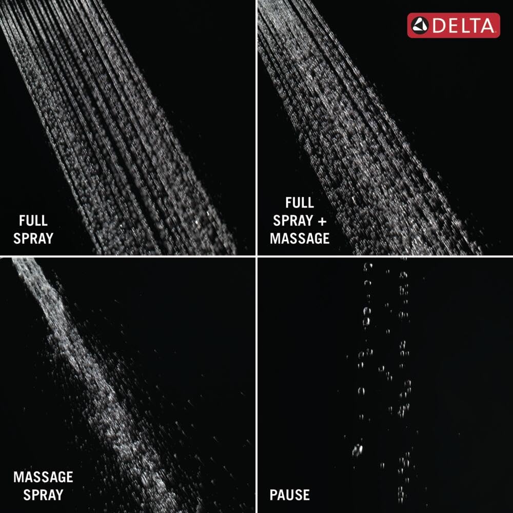 Delta 51361 Chrome Slide Bar Handheld Shower Head with Hose - Adjustable Detachable Shower System for Bathroom, Spa & Relaxation