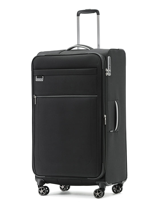 Tosca TCA720 Vega 32-inch Large Spinner Suitcase - Black | Premium Expandable Luggage for Business Travel & Vacation | Perfect for Airplane Carry-On & Checked Bags
