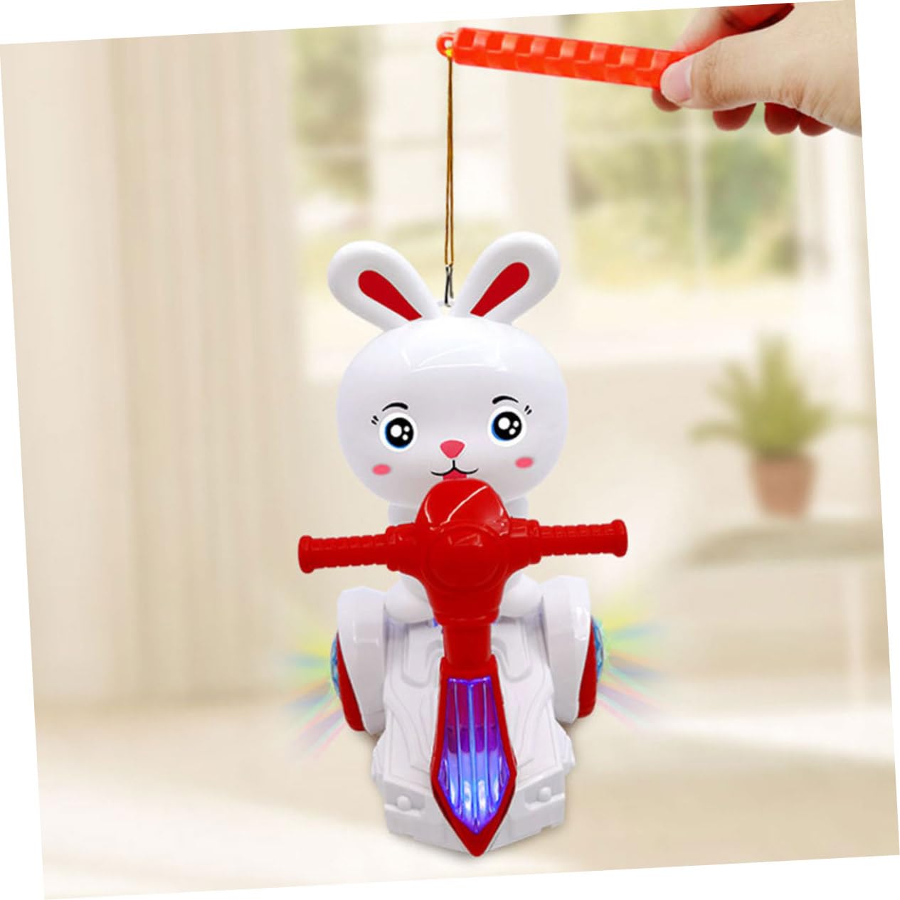 Wakauto 4pcs Rabbit Musical Toys - Interactive Bunny Plush Toys with Acousto-Optic Effects for Kids & Toddlers | Perfect for Easter Gifts, Birthday Presents & Early Learning Playtime