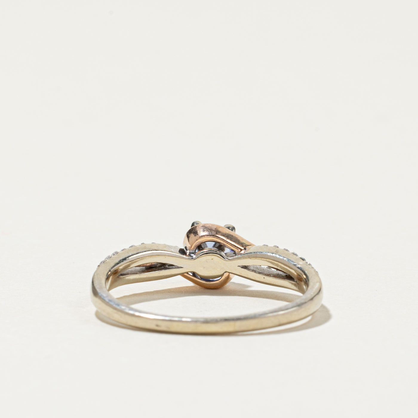 14K Gold Tanzanite and Diamond Bypass Ring - 0.38ct Tanzanite & 0.27ctw Diamonds - Size 8 - Elegant Wedding, Anniversary or Gift Jewelry for Women