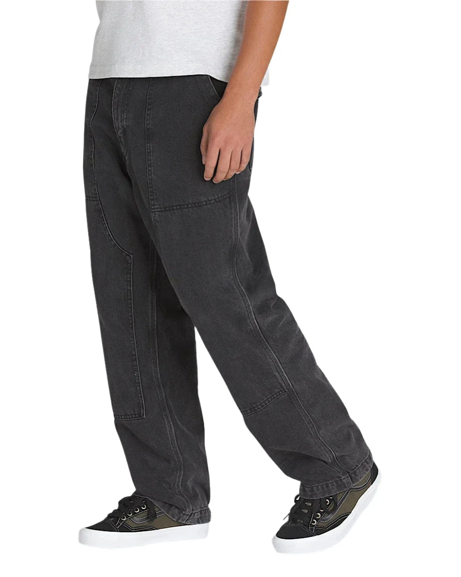 VANS Skate Loose Utility Denim Pants for Men - Pirate Black | Comfortable Skateboarding Jeans with Stretch | Perfect for Streetwear & Casual Outfits