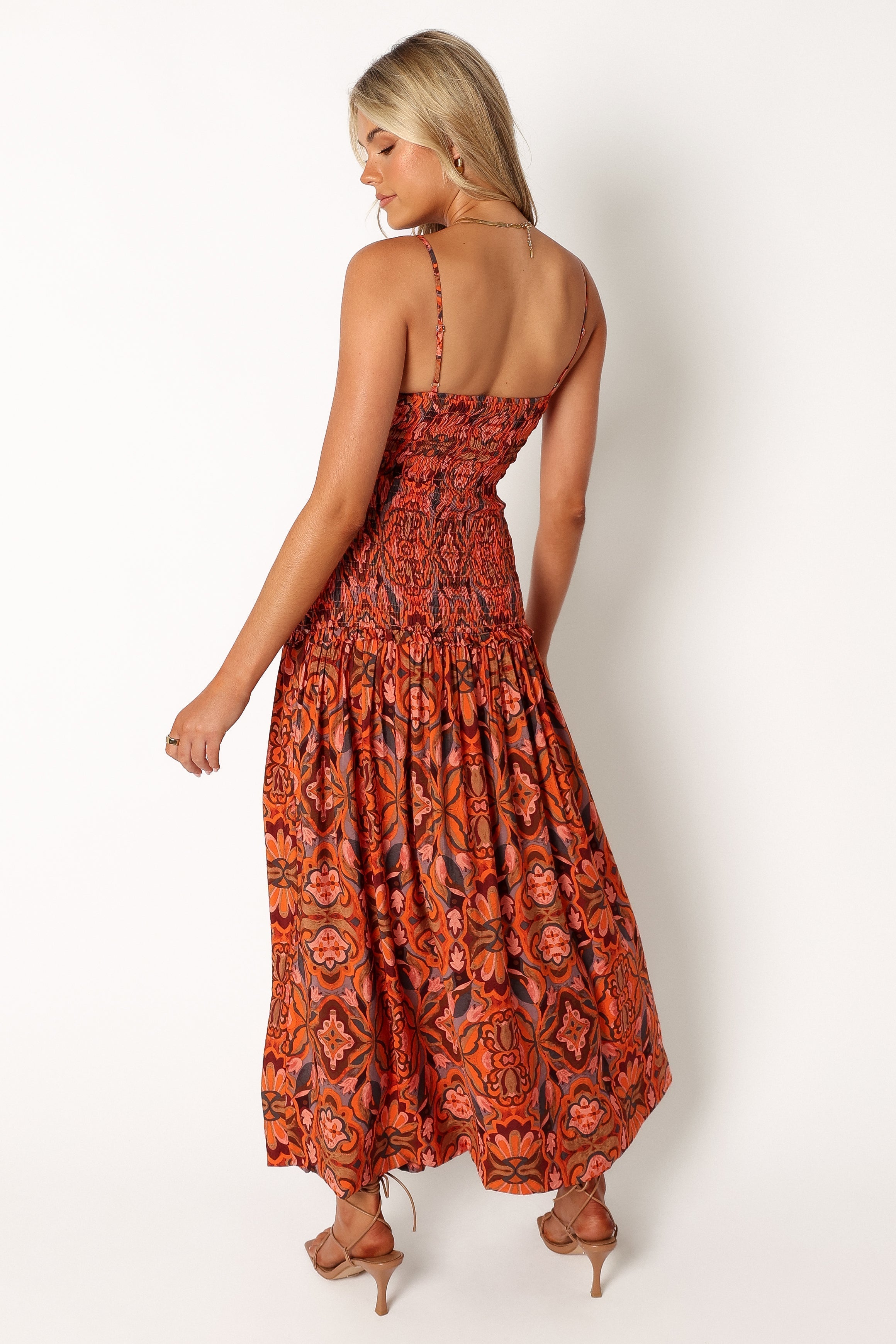 Cecil Midi Dress - Elegant Floral Print Women's Casual Dress for Spring & Summer | Perfect for Brunch, Date Nights & Office Wear