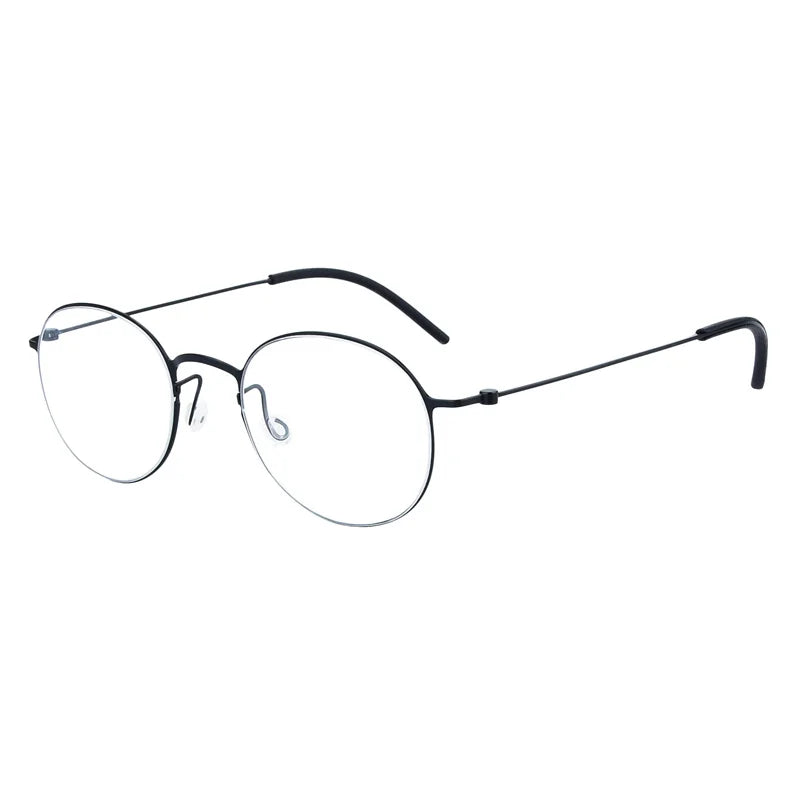 Aimee Women's Full Rim Round Screwless Titanium Eyeglasses - Lightweight & Durable Glasses for Work, Reading & Fashion