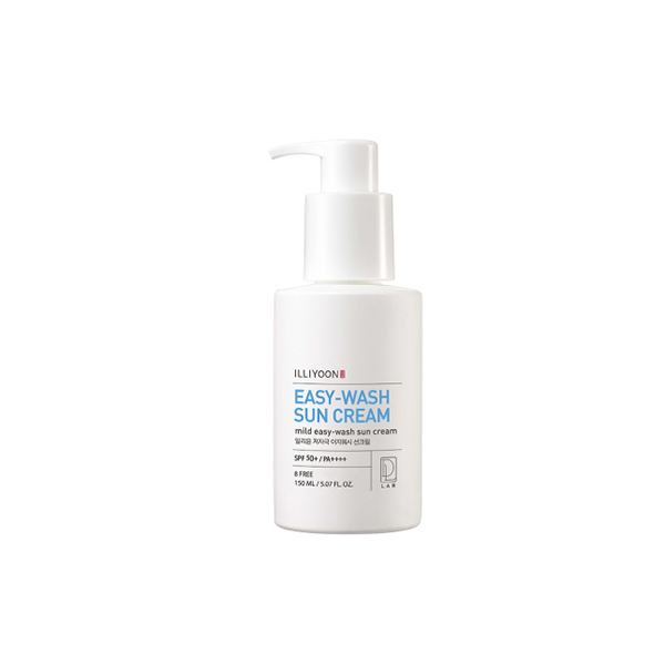 ILLIYOON Easy Mild Wash Sun Cream SPF 50+ PA++++ - Gentle Daily Sunscreen for Sensitive Skin | Moisturizing & Non-Greasy | Perfect for Outdoor Activities, Beach & Daily Protection