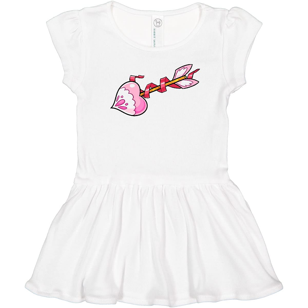 Inktastic Pink Heart Arrow Toddler Dress - Cute Casual Outfit for Baby Girls | Perfect for Playdates, Birthday Parties & Family Photos