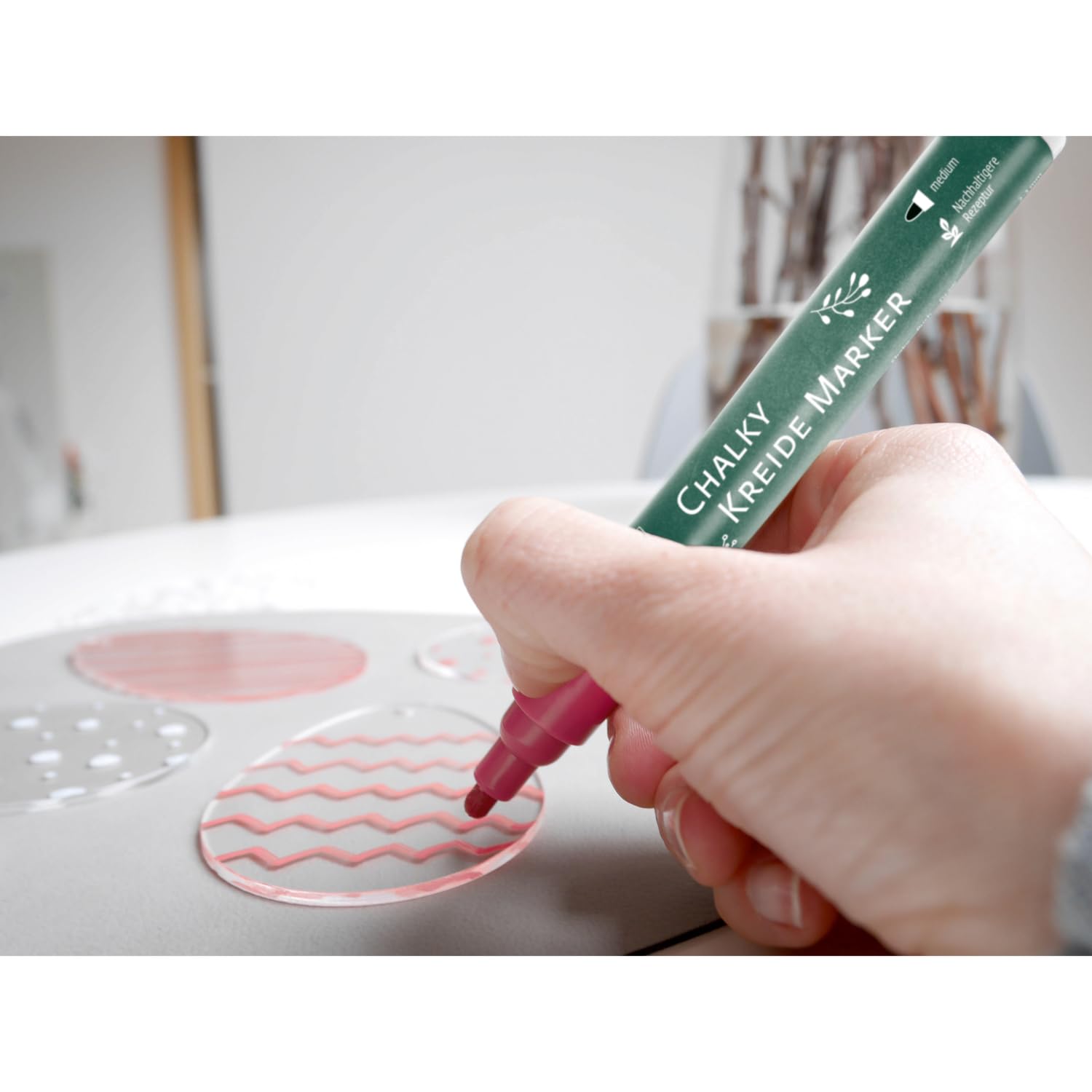 Chalky Chalk Markers - 12 Pack Non-Toxic Liquid Chalk Pens for Blackboards, Glass & Windows - Perfect for Restaurants, Cafes, Classrooms & DIY Home Decor