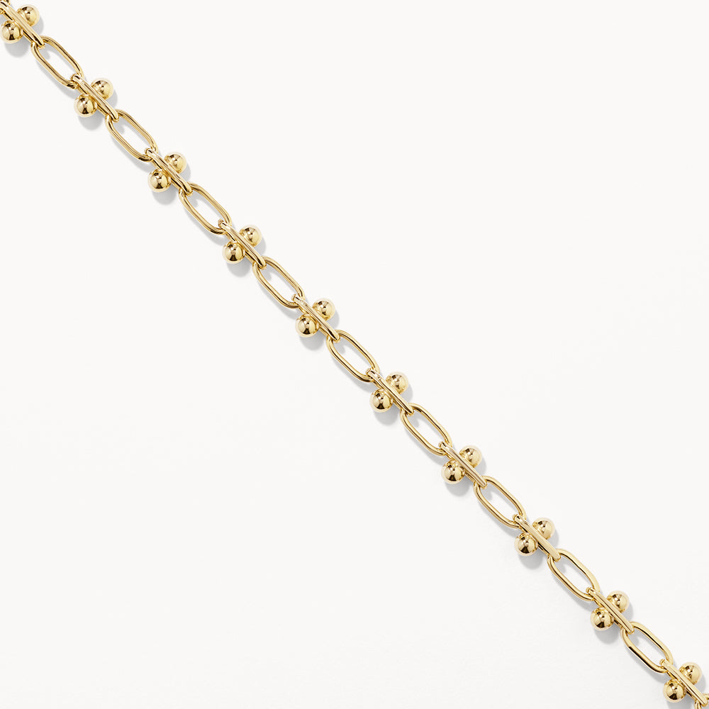 Gold Bauble Paperclip Chain Necklace - Trendy Layering Jewelry for Women, Perfect for Everyday Wear & Special Occasions