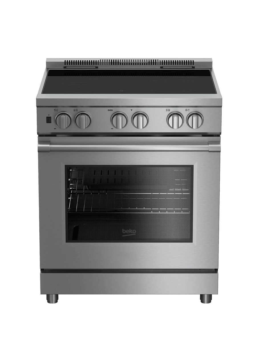 Beko PRIR34450SS 30-Inch Stainless Steel Pro Style Induction Range - Professional Kitchen Appliance for Home Chefs & Cooking Enthusiasts