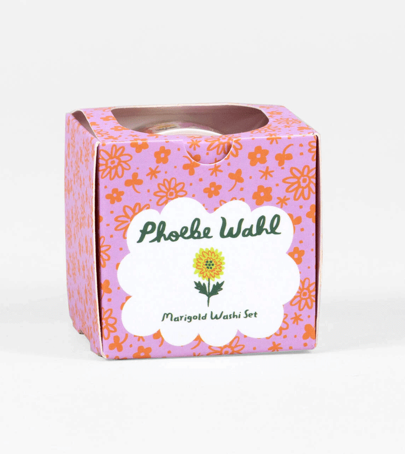 Phoebe Wahl Marigold Washi Tape Set - 10 Rolls Japanese Decorative Paper Tape for Scrapbooking, Journaling, DIY Crafts & Gift Wrapping